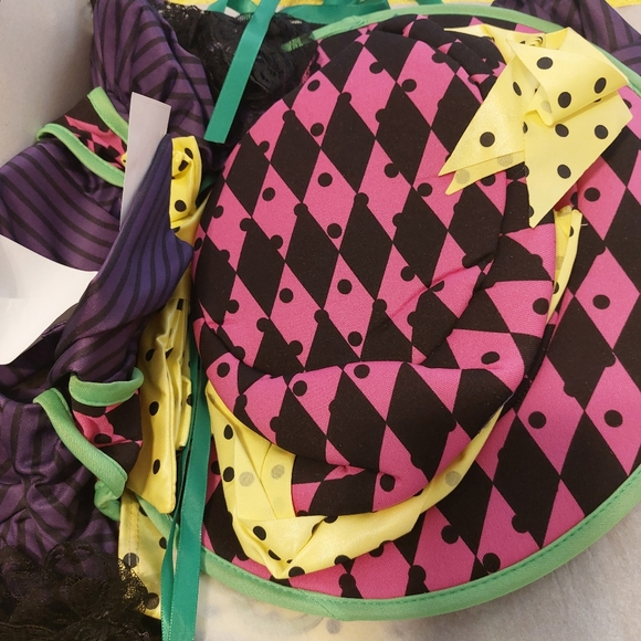 California Costumes Kids Mad Hatter Costume - Purple and Yellow - Picture 5 of 6